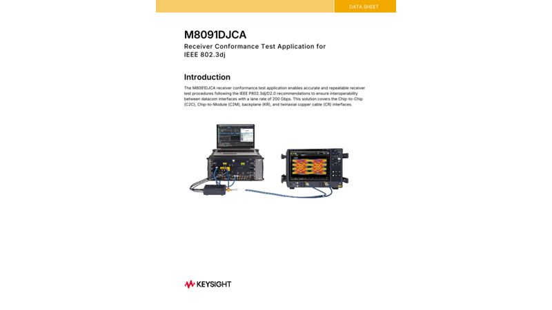 M8091DJCA Receiver Conformance Test Application for IEEE 802.3dj